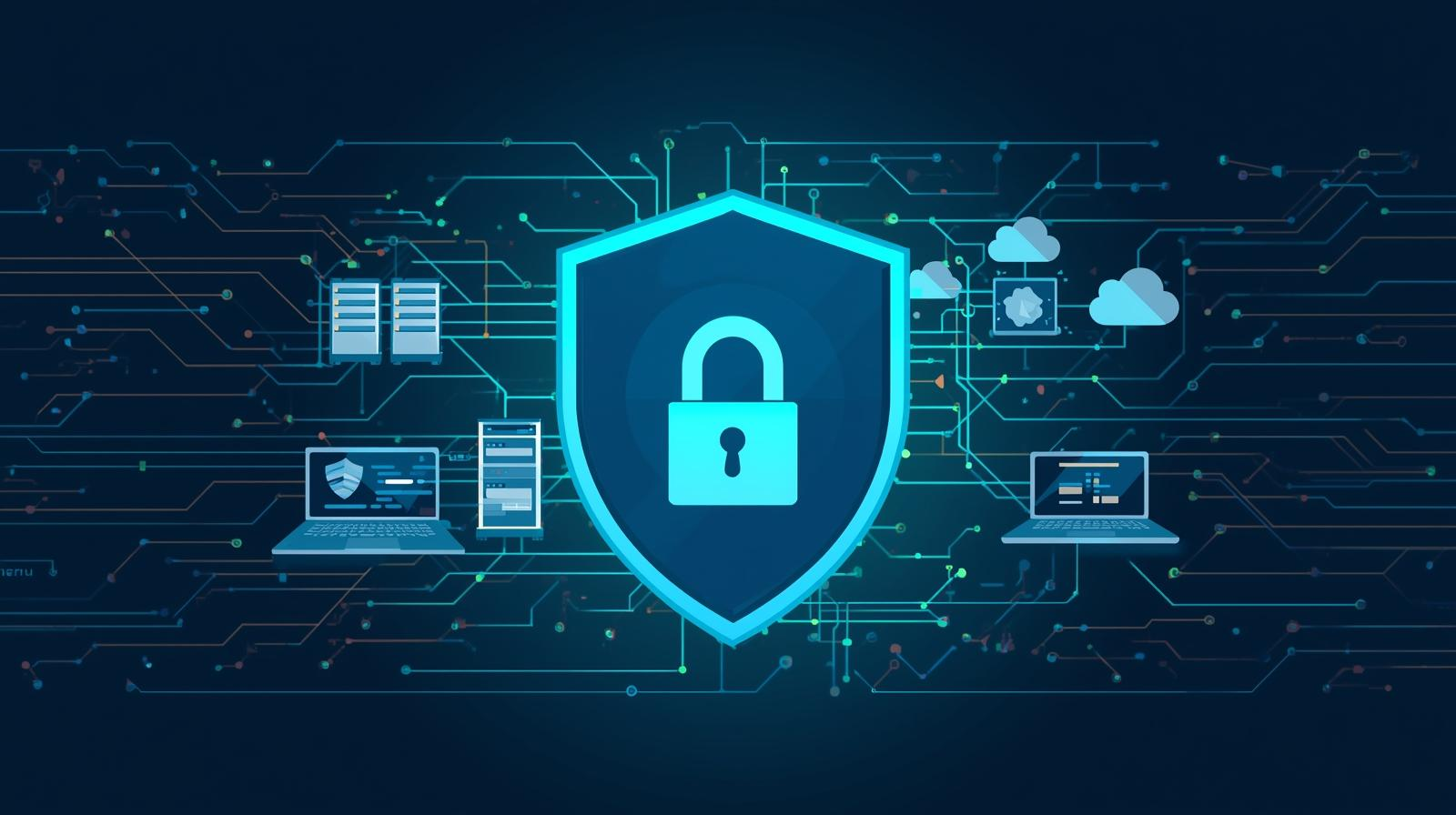 AI generovaná ilustrácia kybernetickej bezpečnosti